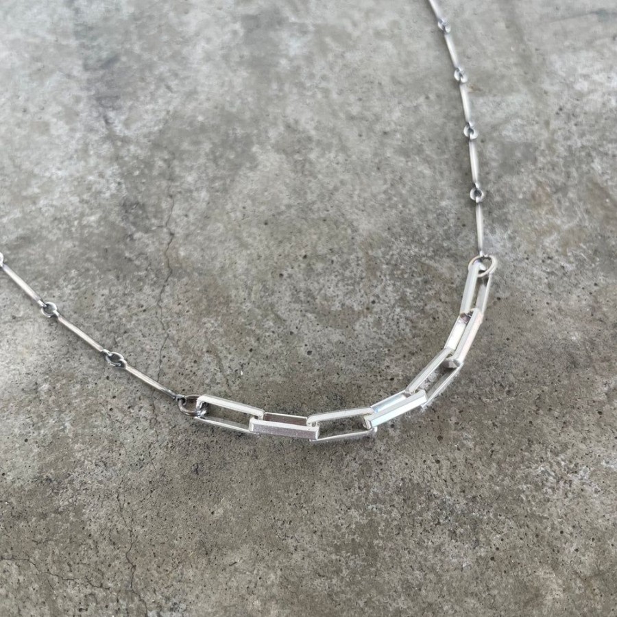 Jewelry Lisa Crowder Metal | Box Link Layering Necklace