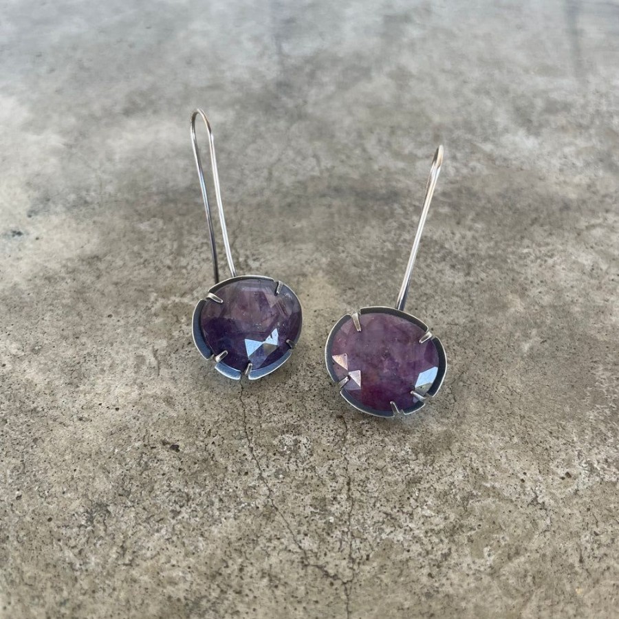 Jewelry Lisa Crowder Stone | Ruby Oval Drop Earrings