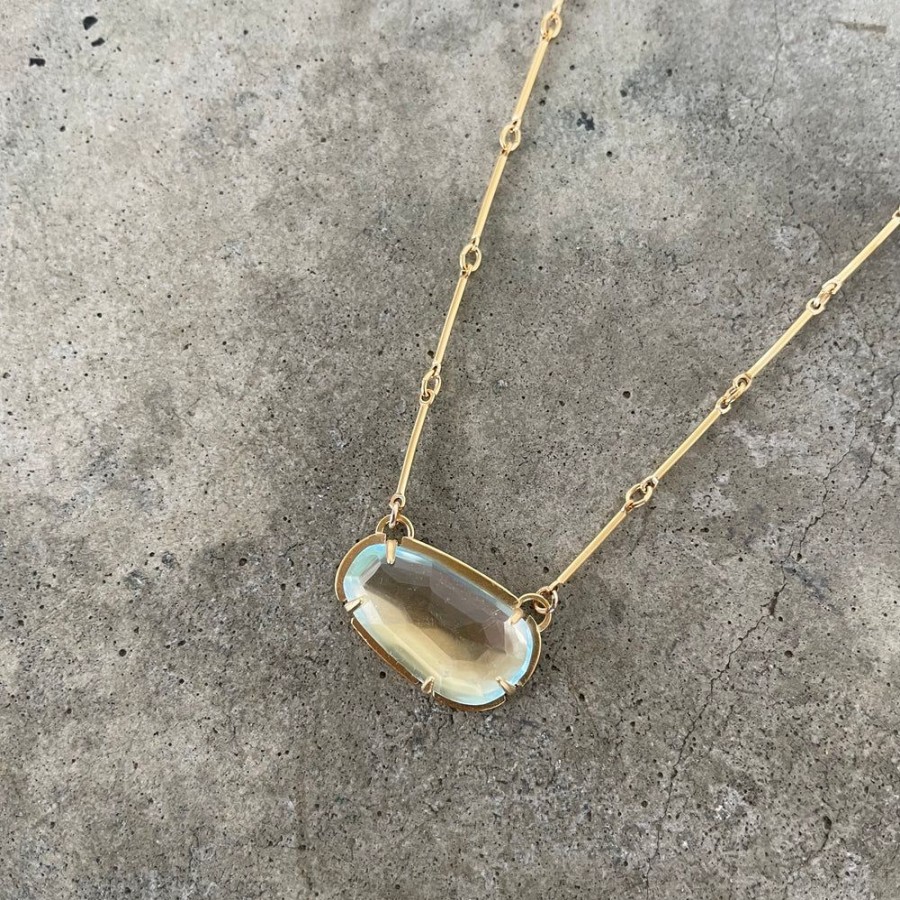 Jewelry Lisa Crowder Stone | Aquamarine Freeform Necklace