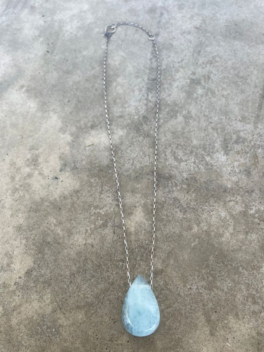 Jewelry Lisa Crowder Stone | Dreamy Aquamarine Teardrop Necklace