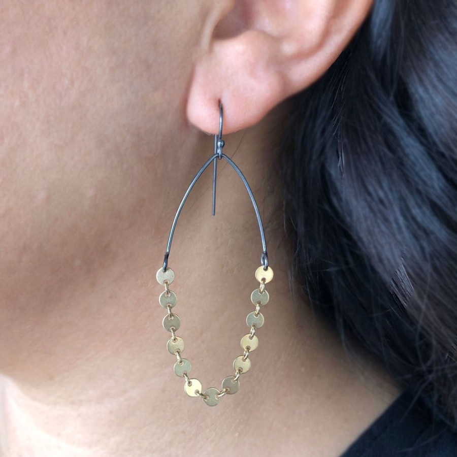 Jewelry Lisa Crowder Metal | Disc Chain Earrings