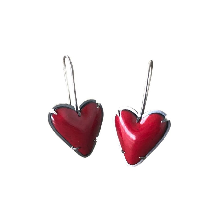 Jewelry Lisa Crowder Enamel | Enamel Heart Earring