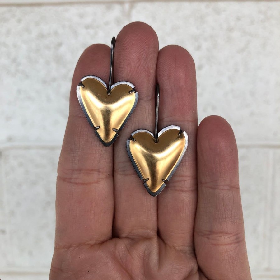 Jewelry Lisa Crowder Metal | Gold Fill New Heart Earring