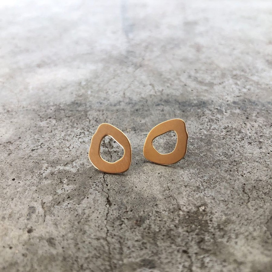 Jewelry Lisa Crowder Metal | Tiny Rough Cut Post Earring