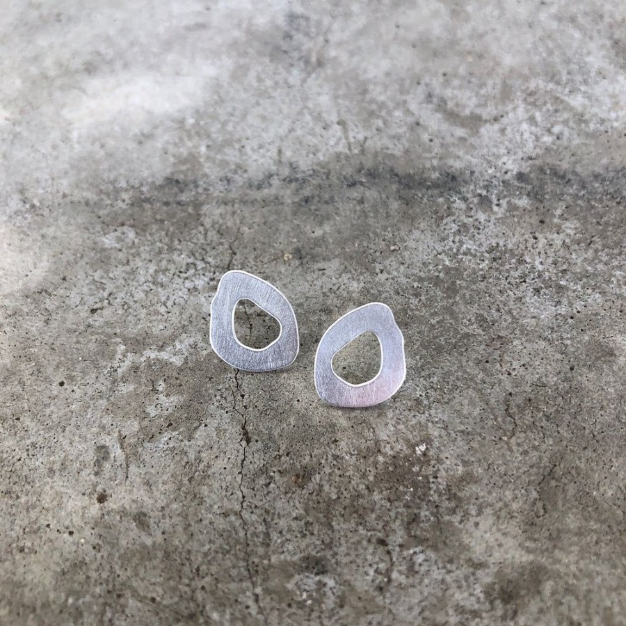 Jewelry Lisa Crowder Metal | Tiny Rough Cut Post Earring