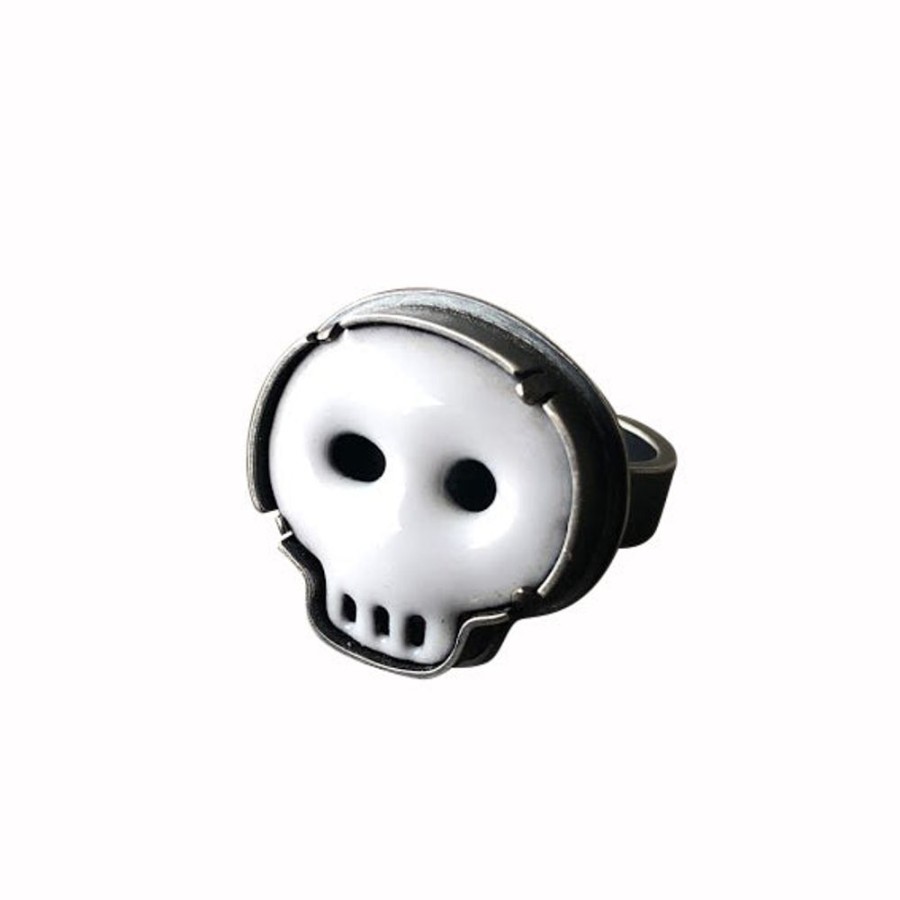 Jewelry Lisa Crowder Enamel | Small Skull Ring