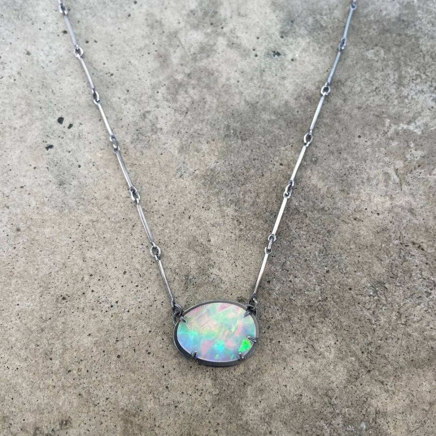 Jewelry Lisa Crowder Stone | Welo Opal Single Stone Necklace