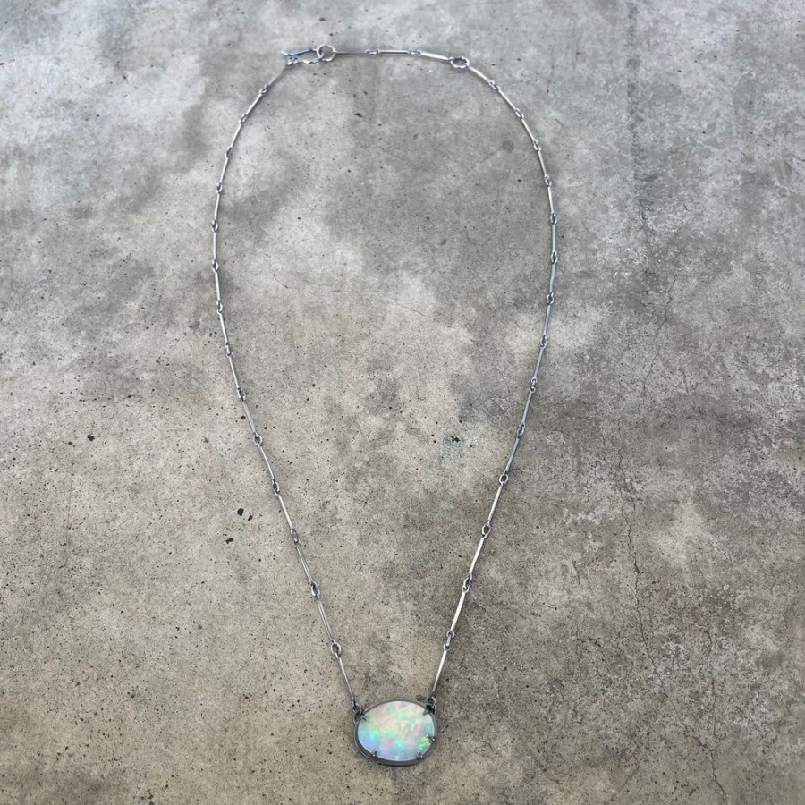 Jewelry Lisa Crowder Stone | Welo Opal Single Stone Necklace