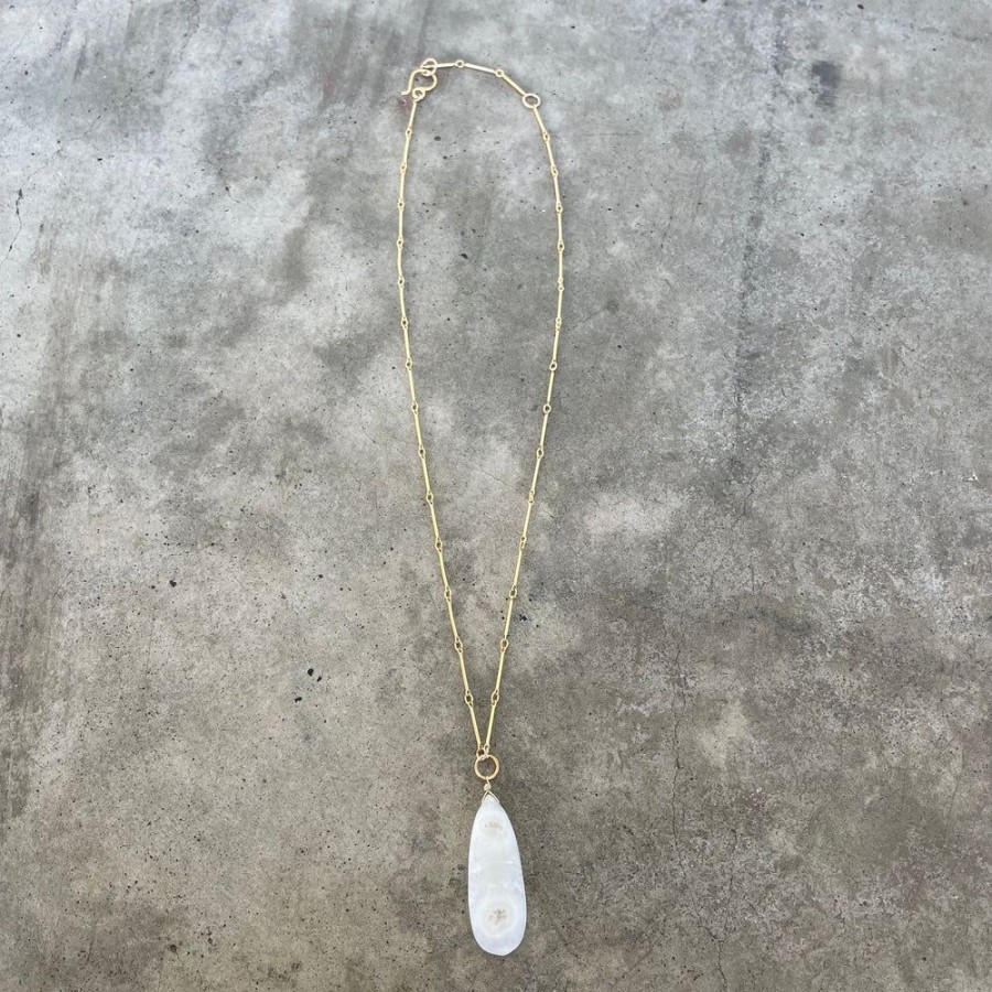 Jewelry Lisa Crowder Stone | Faceted Solar Quartz Teardrop Necklace