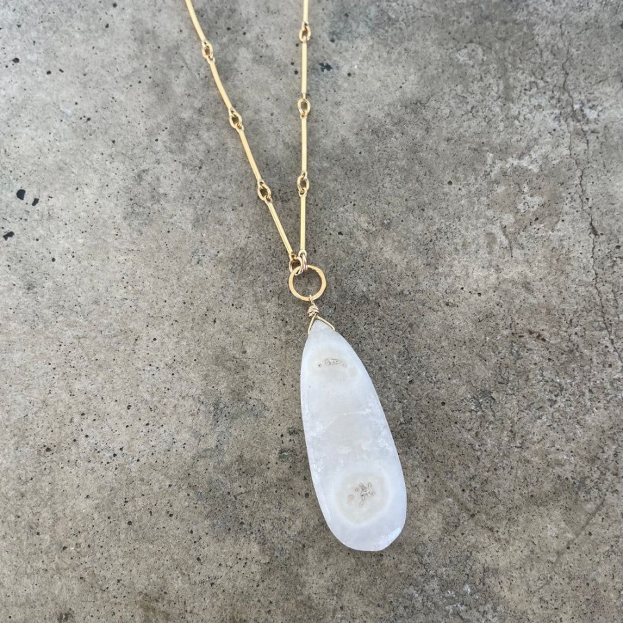 Jewelry Lisa Crowder Stone | Faceted Solar Quartz Teardrop Necklace