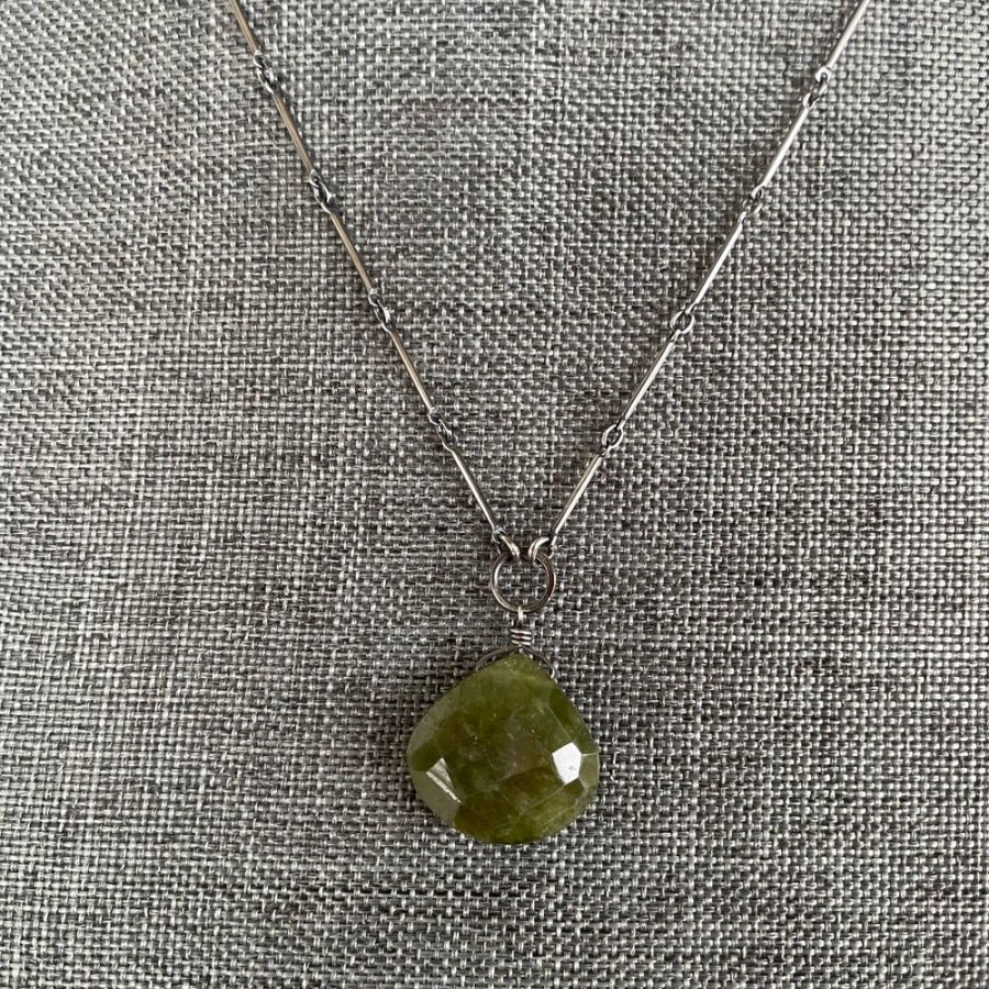 Jewelry Lisa Crowder Stone | Faceted Vesuvianite Teardrop Necklace