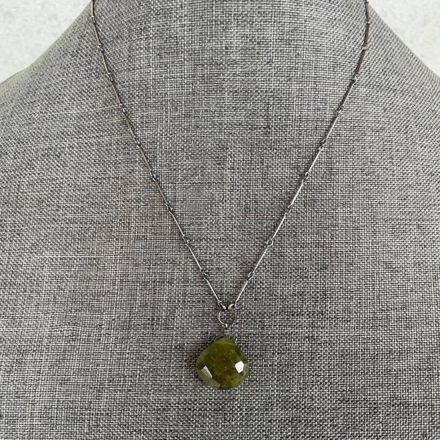 Jewelry Lisa Crowder Stone | Faceted Vesuvianite Teardrop Necklace