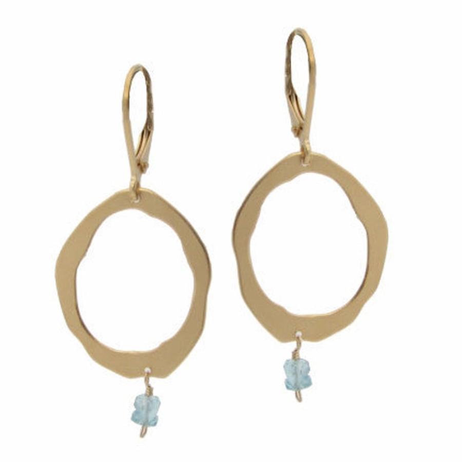 Jewelry Lisa Crowder Metal | Single Rough Cut Earring With Stone