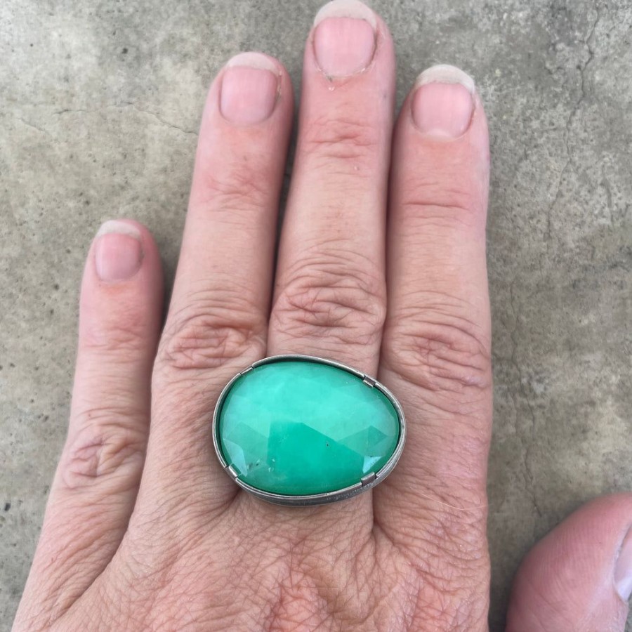 Jewelry Lisa Crowder Stone | Chrysoprase Oval Ring