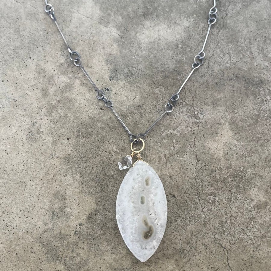 Jewelry Lisa Crowder Stone | Faceted Solar Quartz Marquise Necklace