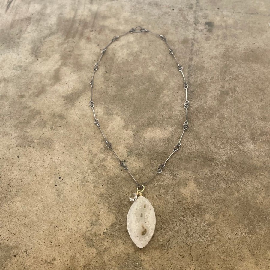 Jewelry Lisa Crowder Stone | Faceted Solar Quartz Marquise Necklace