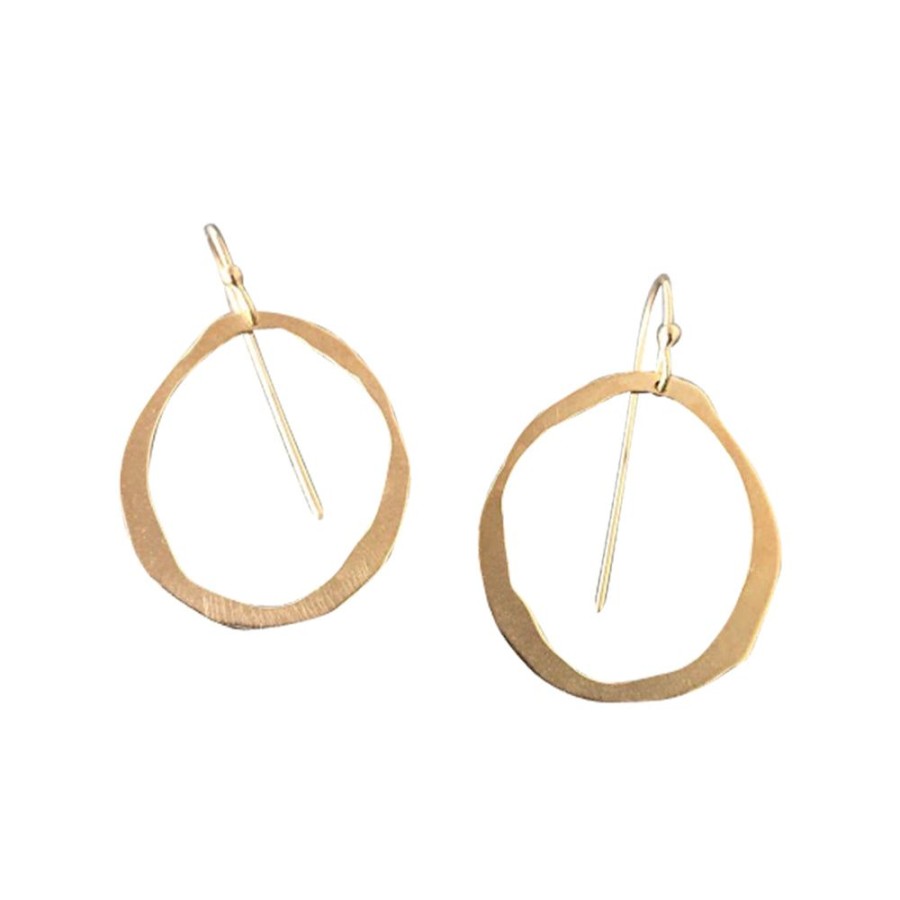 Jewelry Lisa Crowder Metal | Thin Rough Cut Dangle