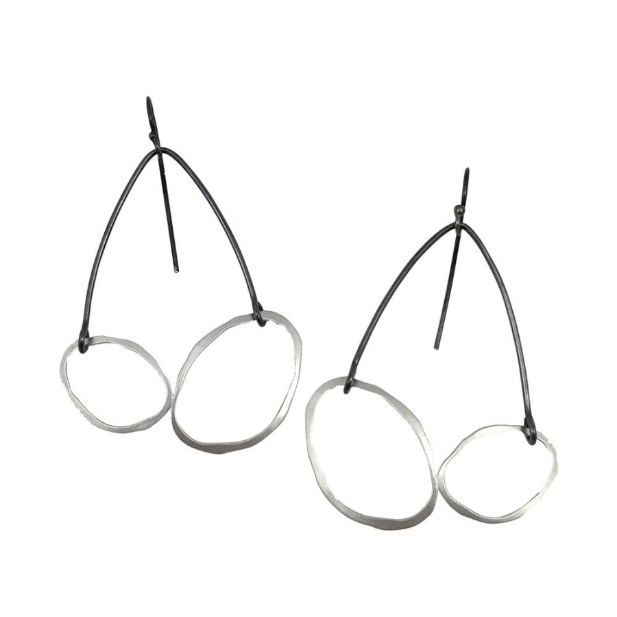 Jewelry Lisa Crowder Metal | Rough Cut Double Arch Earrings