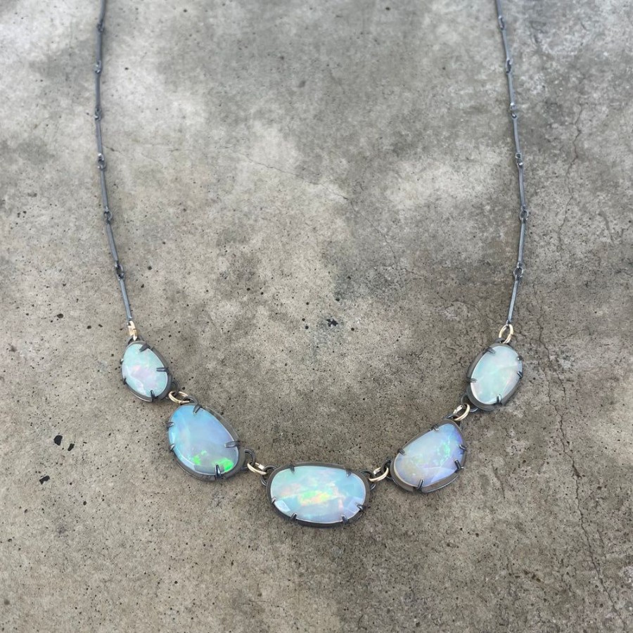 Jewelry Lisa Crowder Stone | Welo Opal 5 Stone Necklace