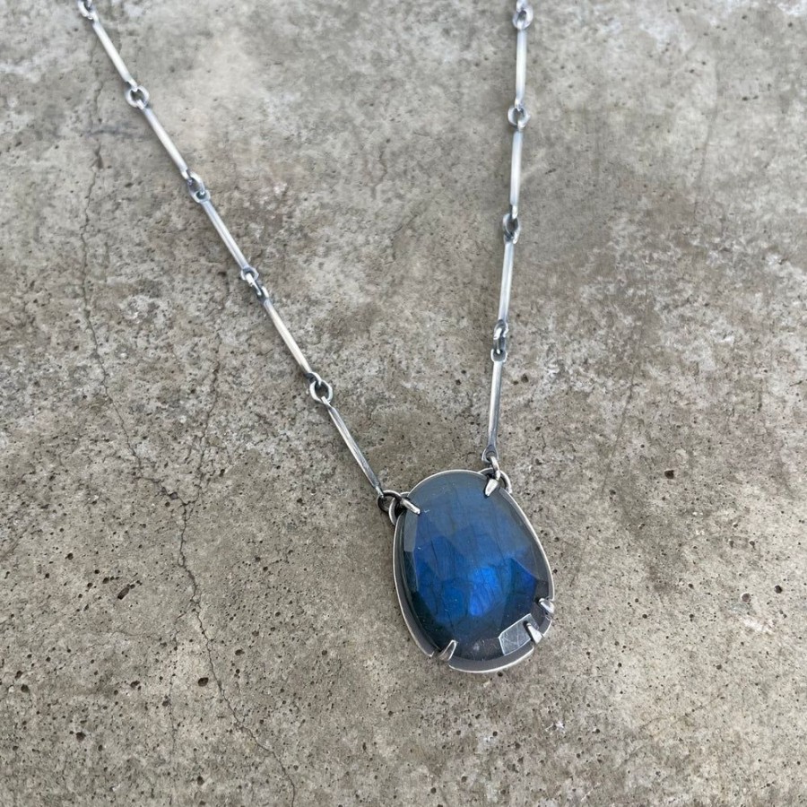 Jewelry Lisa Crowder Stone | Spectralite Freeform Necklace