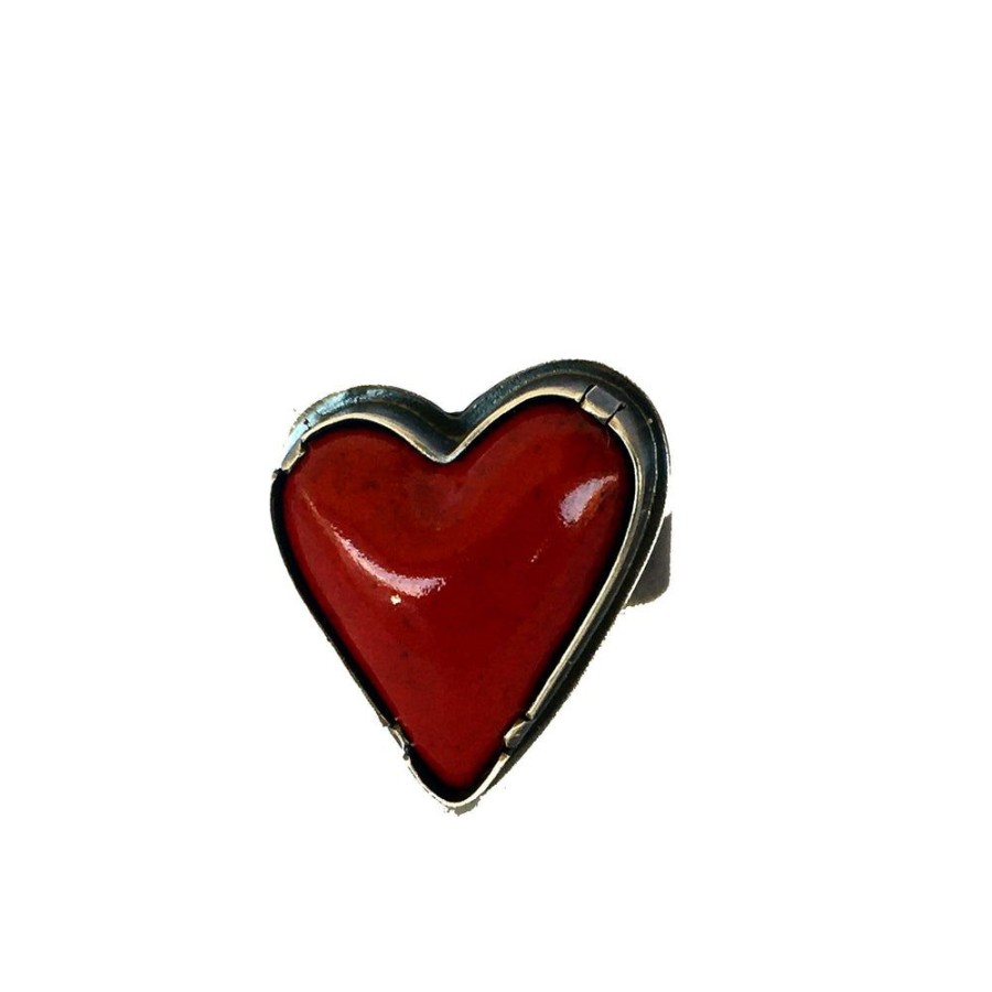 Jewelry Lisa Crowder Enamel | Red Enamel Heart Ring