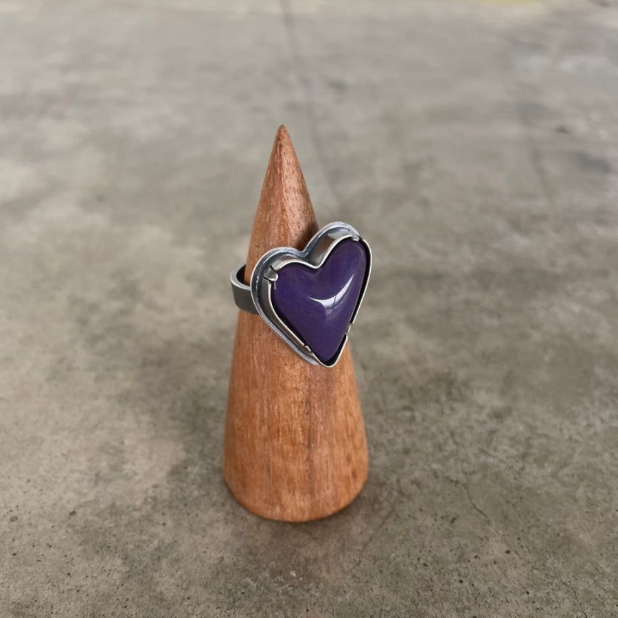 Jewelry Lisa Crowder Enamel | Purple Enamel Heart Ring