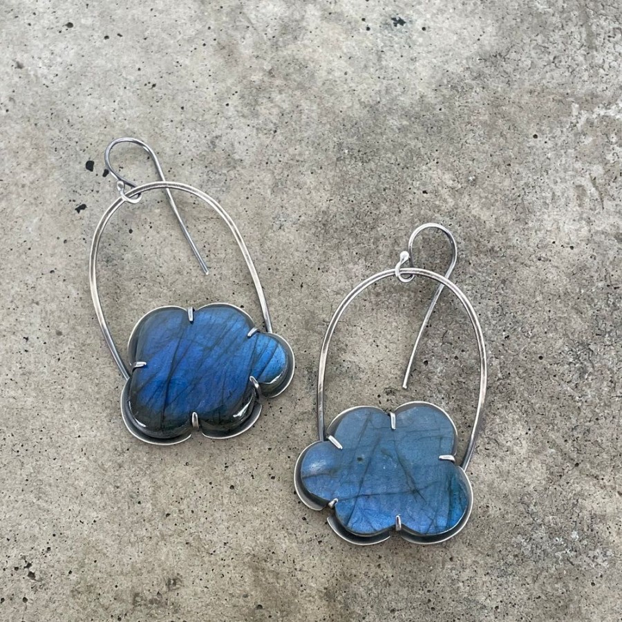 Jewelry Lisa Crowder Stone | Flashy Labradorite Cloud Earrings