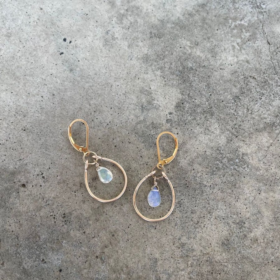 Jewelry Lisa Crowder Stone | Welo Opal Stirrup Earrings-Gold