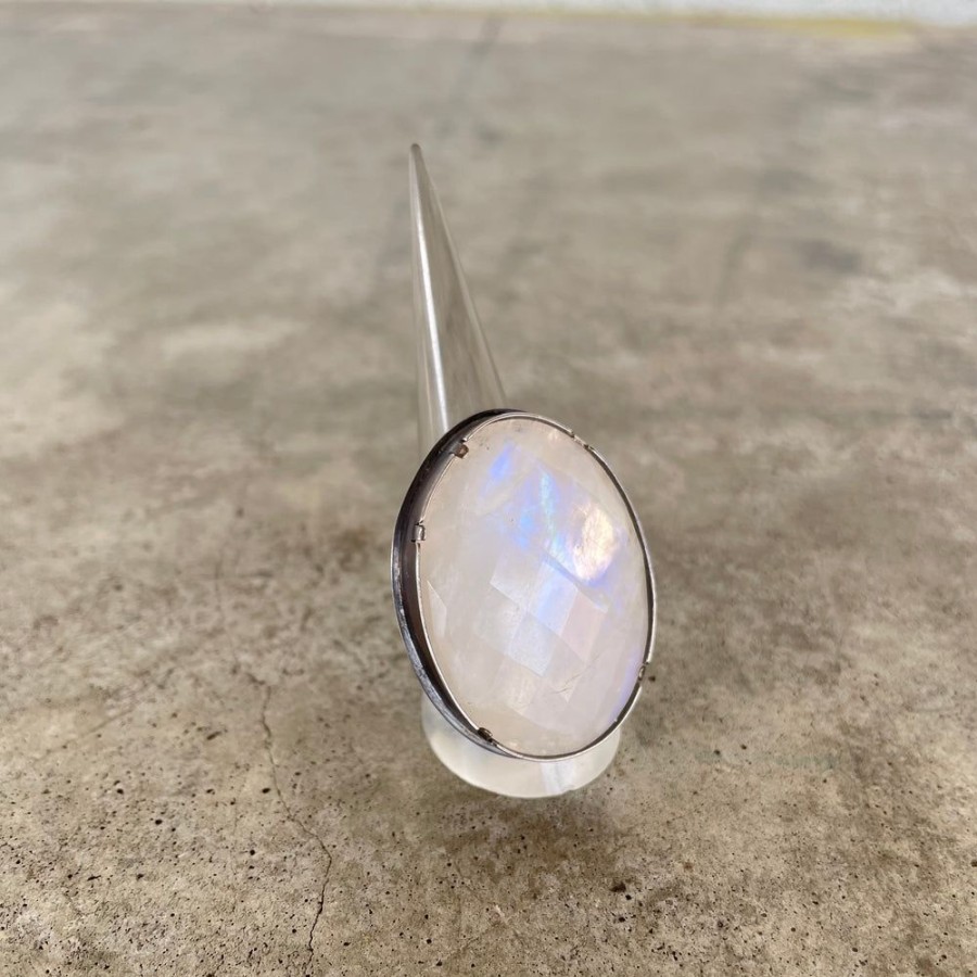 Jewelry Lisa Crowder Stone | Large Rainbow Moonstone Ring