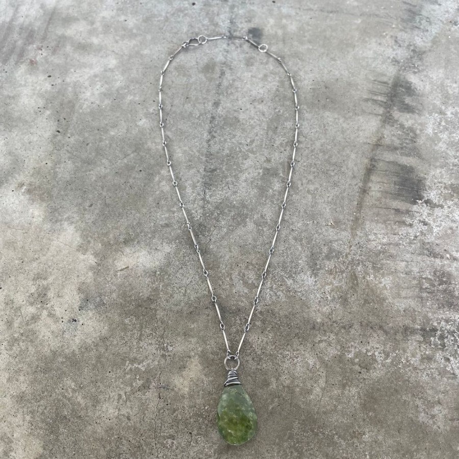 Jewelry Lisa Crowder Stone | Large Vesuvianite Teardrop Necklace