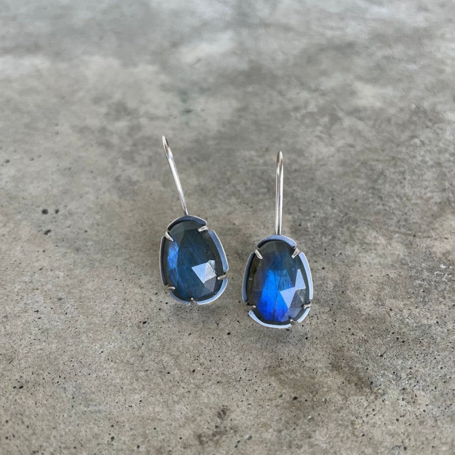 Jewelry Lisa Crowder Stone | Labradorite Oval Earrings