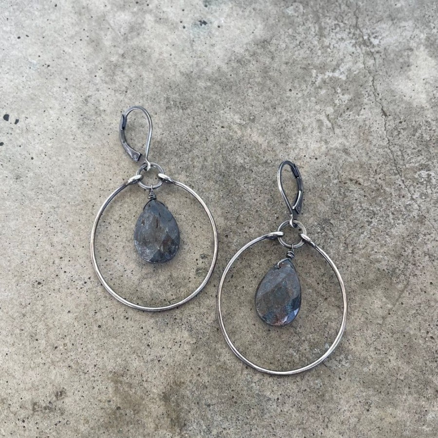 Jewelry Lisa Crowder Stone | Kyanite Stirrup Earrings