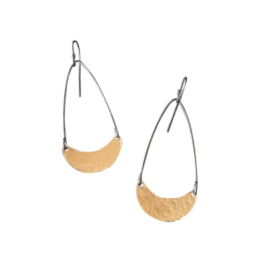 Jewelry Lisa Crowder Metal | Tiny Single Arc Earrings