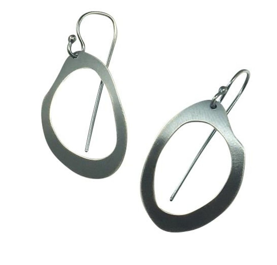 Jewelry Lisa Crowder Metal | Small Thin Rough Cut Rolled Earrings