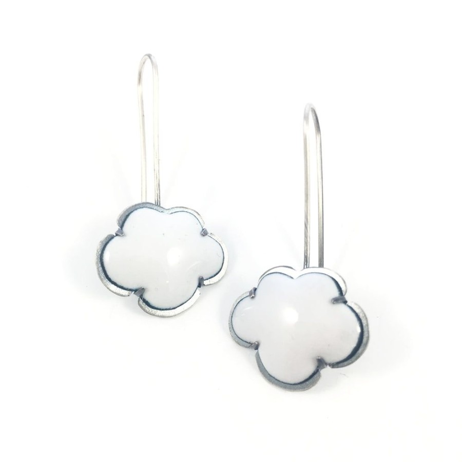 Jewelry Lisa Crowder Enamel | Tiny Cloud Earring