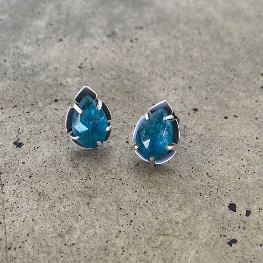 Jewelry Lisa Crowder Stone | Rose Cut Apatite Doublet Post Earrings