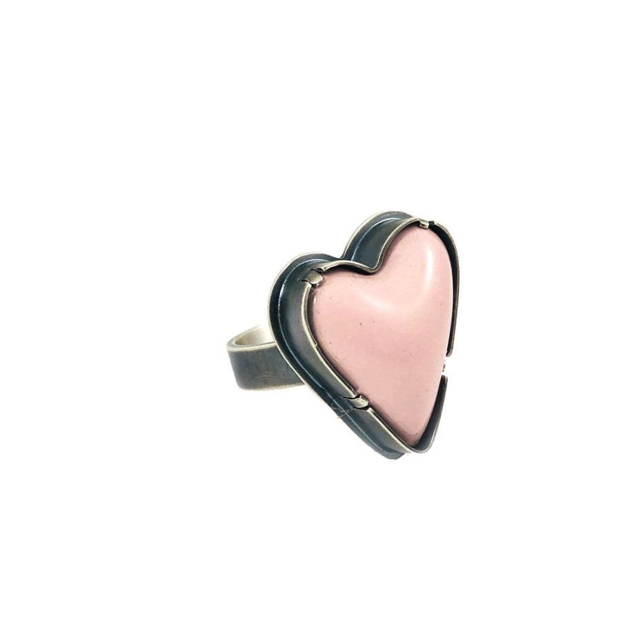 Jewelry Lisa Crowder Enamel | Pink Enamel Heart Ring