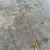 Jewelry Lisa Crowder Metal | Long Bar Lariat Necklace-Vermeil