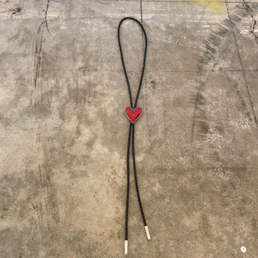 Jewelry Lisa Crowder Enamel | Large Enamel Heart Bolo