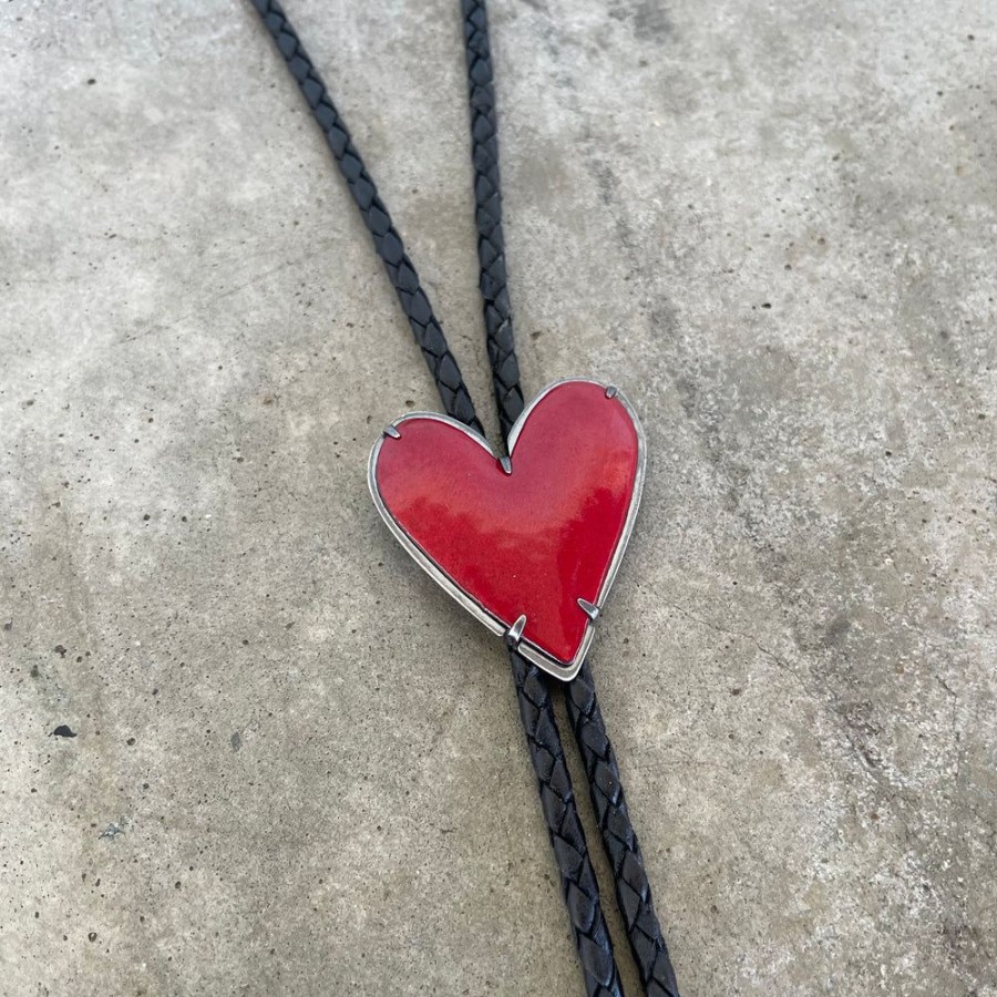 Jewelry Lisa Crowder Enamel | Large Enamel Heart Bolo