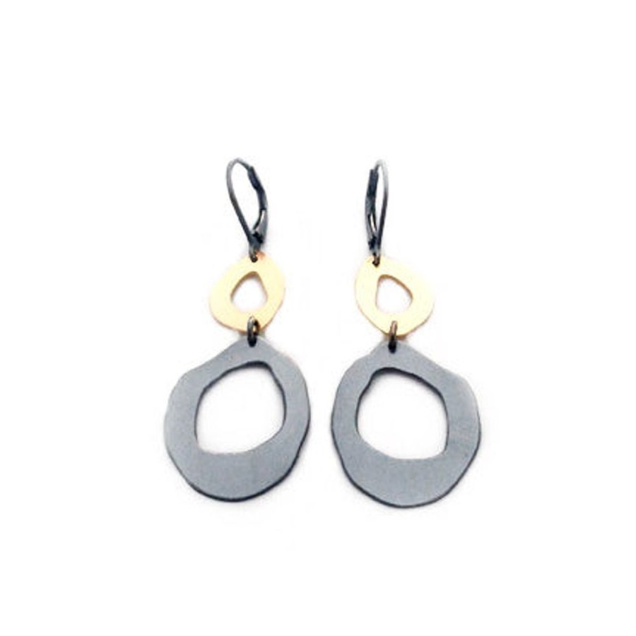 Jewelry Lisa Crowder Metal | Small Two Rough Cut Earring