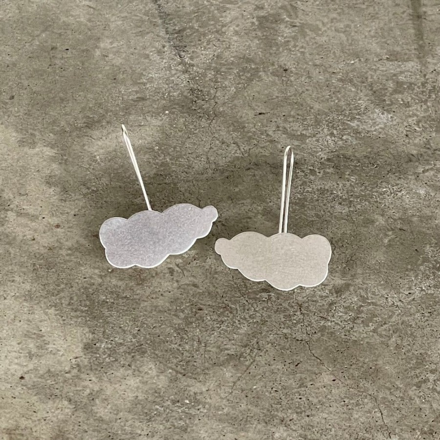 Jewelry Lisa Crowder Metal | Silver Cloud Earrings