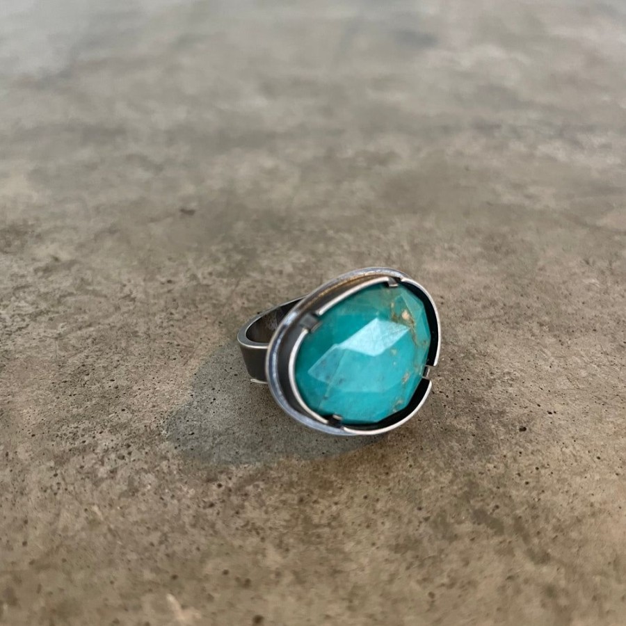 Jewelry Lisa Crowder Stone | Faceted Turquoise Ring